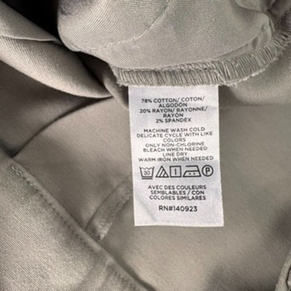LOFT Riviera Khaki Stone Beige Tailored Shorts Size 16 High Rise Stretch EUC - Picture 4 of 8